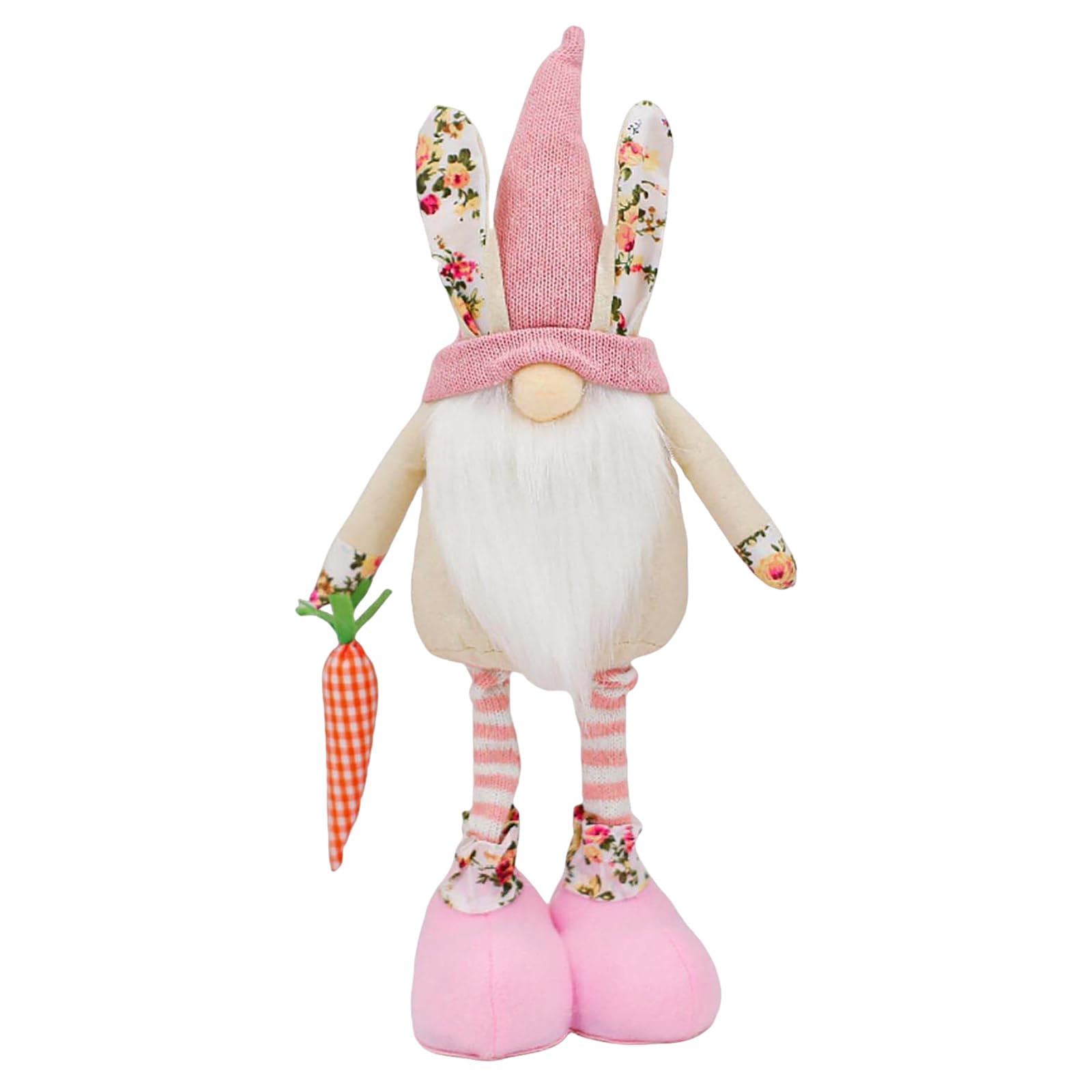 Nain de Pâques géant en peluche avec pieds rétractables Tomte suédoise fait main pour jardin et maison