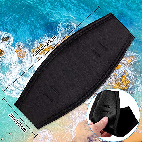 3 Pieces Neoprene Mask Strap Cover Dive Neoprene Cover Comfortable Non-Slip Diving Mask Slap Cover For Dive And Snorkel Masks Water Sports (Black) #TOP1
