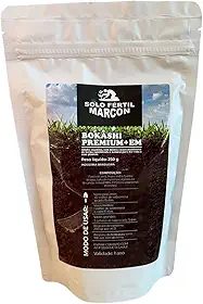 Bokashi Premium +EM 250g para Manutenção Orquídeas Solo Fértil Marcon