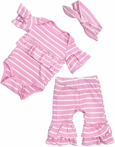Ropa de muñeca Reborn para niña, accesorios de traje rosa para muñecas Reborn de 20 a 22 pulgadas