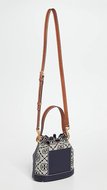 TORY BURCH バケットバッグ モノグラム Tモノグラム レザー ミニバケットバッグ 158530 | TORY