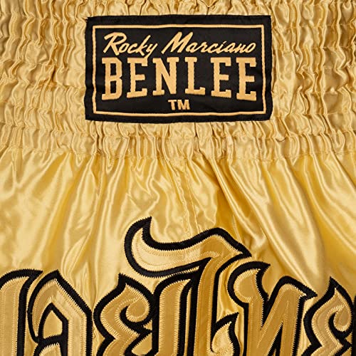 Benlee Goldy Pantaloni da Boxe, Oro/Nero, L Uomo