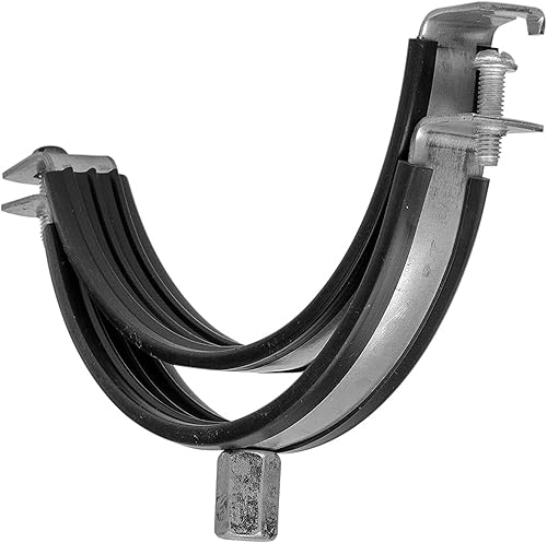 Miniatura 9 de Colgador de tubo galvanizado de 3 pulgadas con goma - Abrazadera de montaje de conducto - Soportes de tubo de PVC - Abrazaderas de tubo de metal -