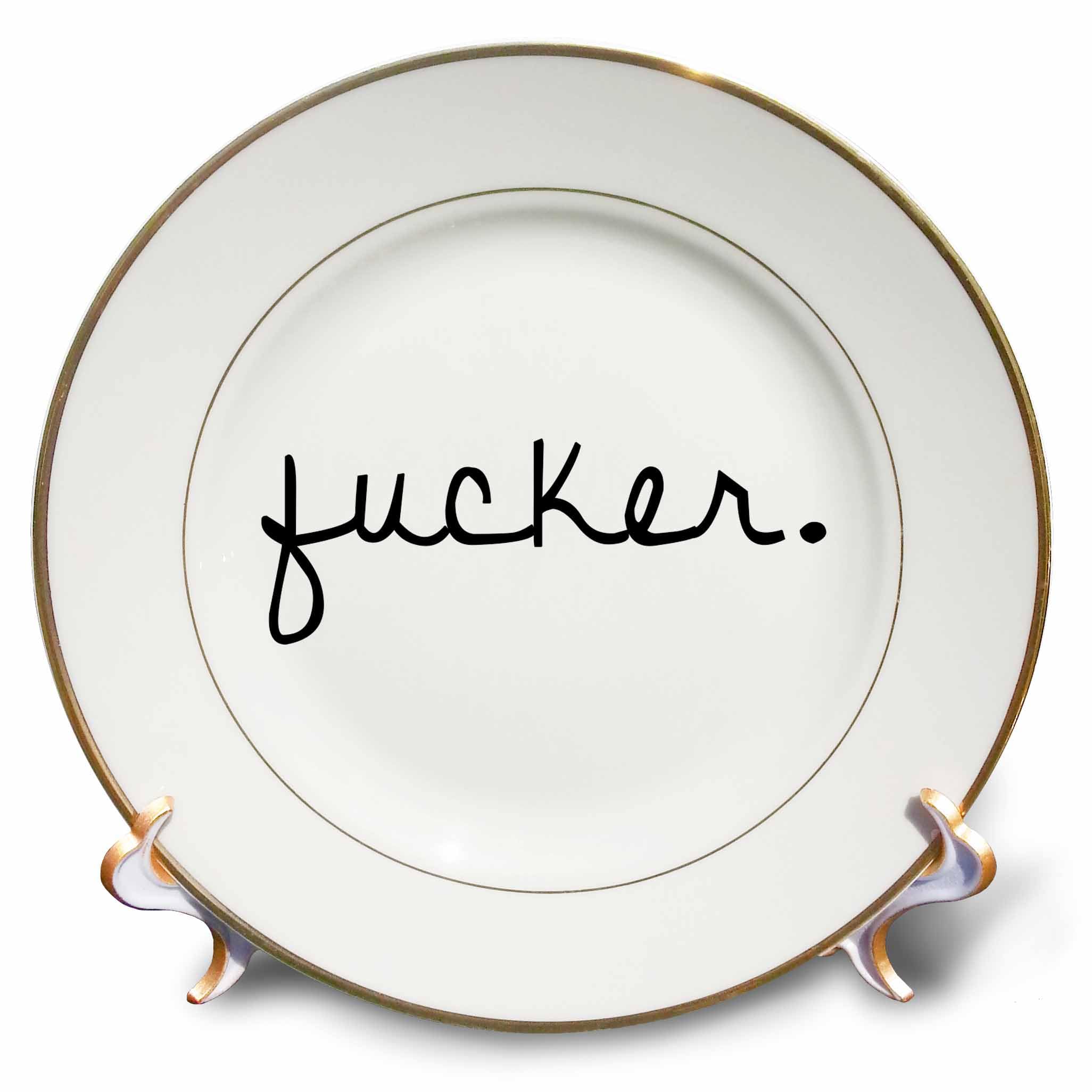 3D Rose cp_235345_1 Fucker Porcelain Plate, 8