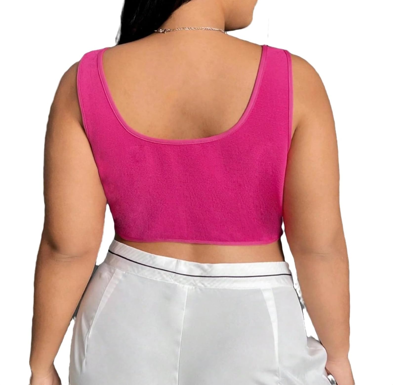 Cotton Solid | Scollo quadrato | Plain / Relax | Short | Tension Fashion | Trendy Crop Top a forma di V | Grazioso reggiseno a 6 Pati per ragazze e donne (confezione da 3)