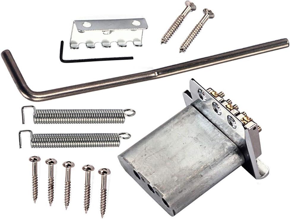 Alnicov 3 String Electric Guitar Tremolo Bridge，For Guitar Repair Tool parts Replacement，Chrome