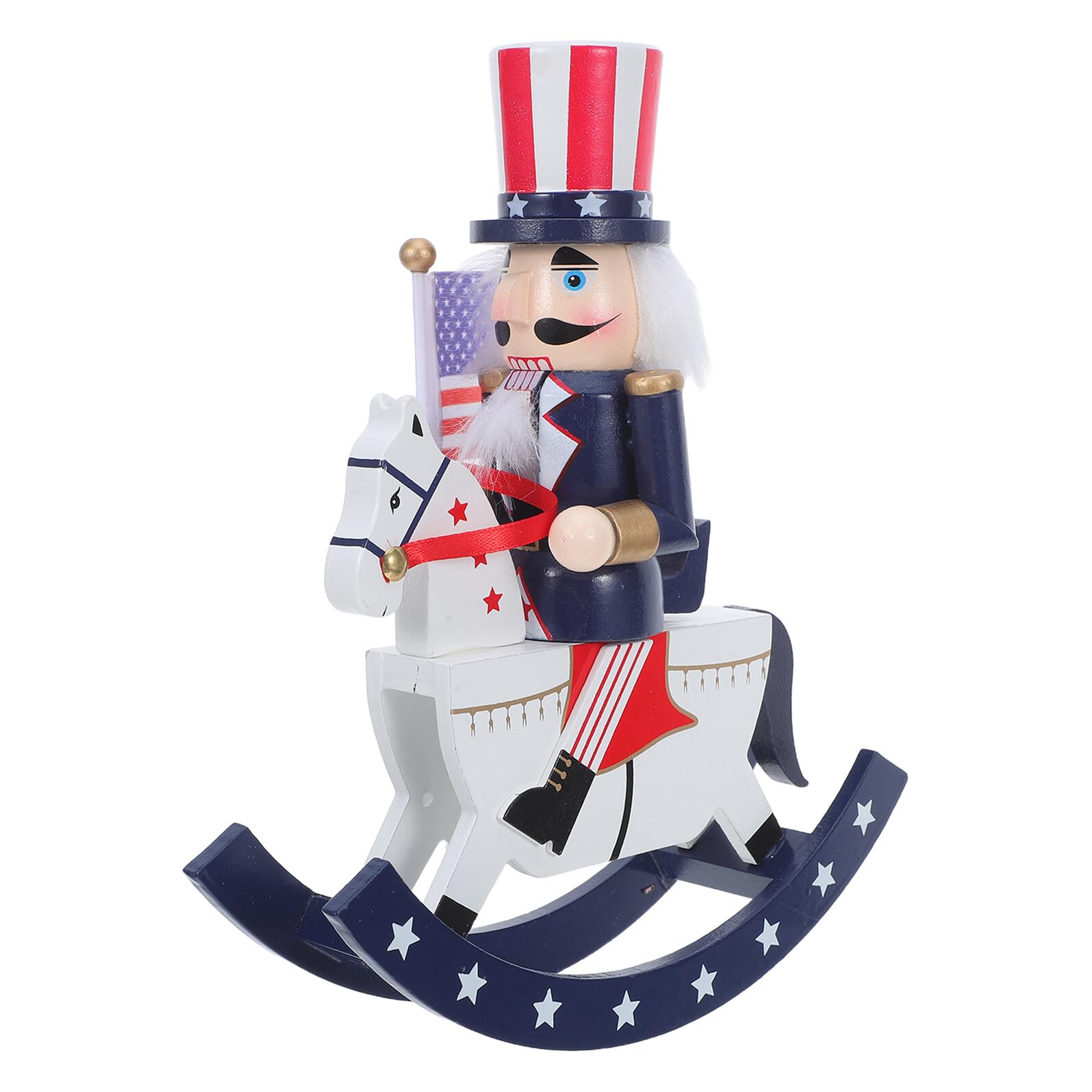 Cadeau idéal figurine cheval à bascule soldat en bois pour collectionneurs et passionnés d'histoire