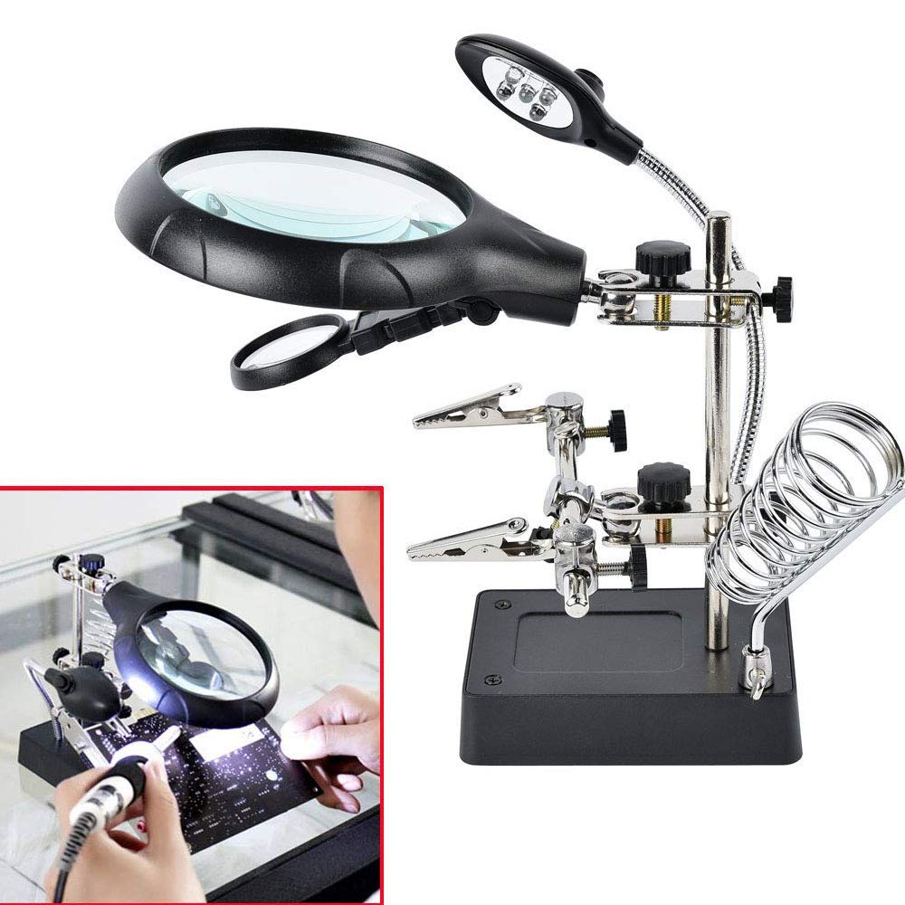 desktop magnifier with led light