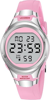 Timever Watches for Women Sport Digital Womens Watch Waterproof with Silicone Strap Alarm/Stopwatch/Chronograph/LED Back Light