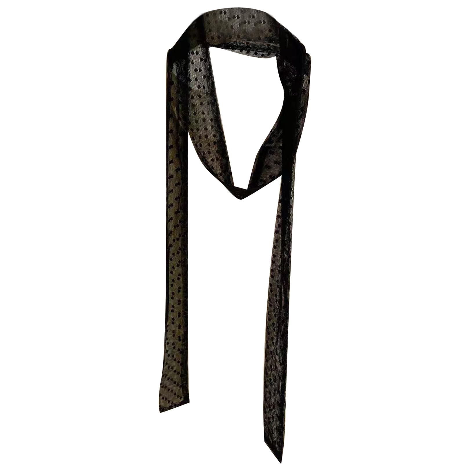 Maxtonser Narrow Lace Scarf Decorative Hair Scarf Elegant Neckwear for Girl Lace Tied Hair Scarf Neckwear Ribbon Scarf Waistband