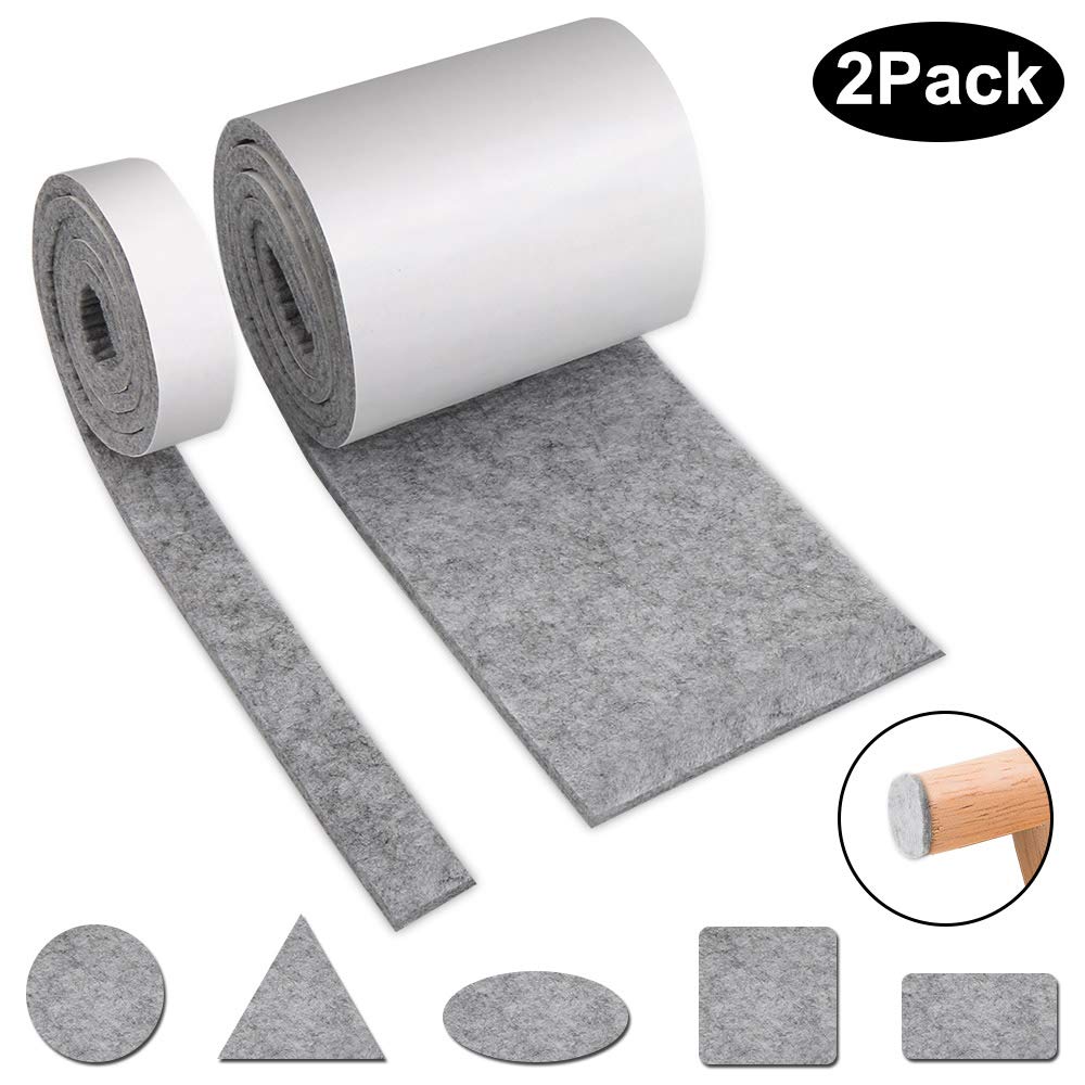 Buy Mitening Felt Pads, 2 Pack Heavy Duty Felt Strip Roll (100 * 10cm