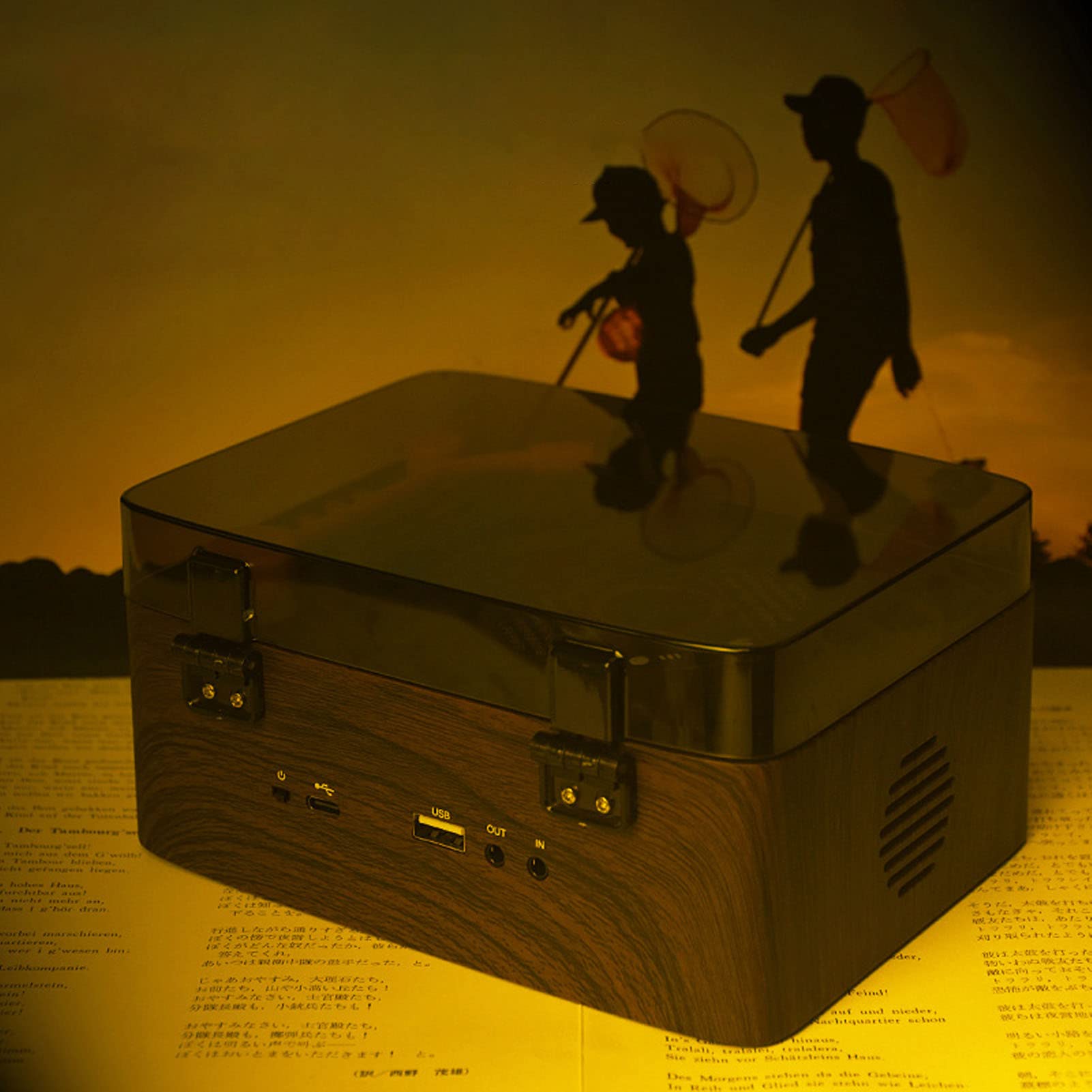 Odtwarzacz CD, Przenośny Odtwarzacz Muzyki Bluetooth w Stylu Vintage, ładowalny Odtwarzacz CD w Stylu Retro z Dźwiękiem HiFi, Obsługa Wejścia CD USB 3,5 Mm, do Podróży Samochodem