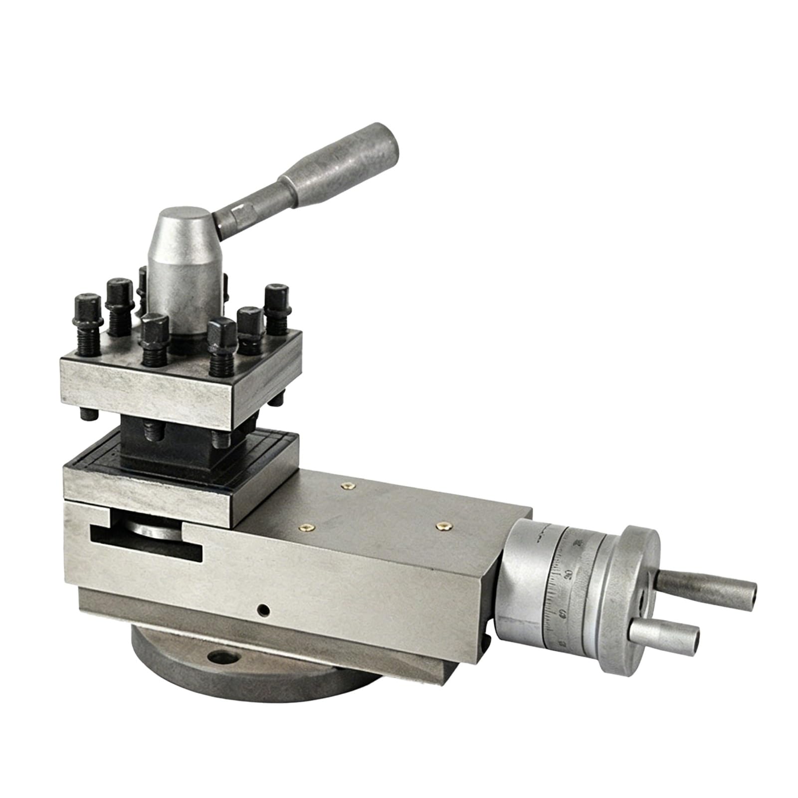 Assemblaggio postale utensile tornio, 27,8 cm, altezza centrale 8,18 cm, altezza scanalatura 2,5 cm, corsa 8,46 cm per tornio orizzontale leggero, adatto per acciaio, ghisa, plastica
