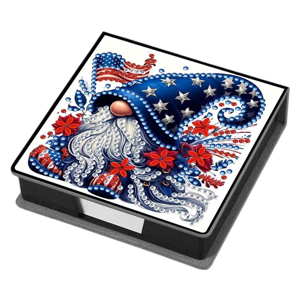 Fiorky C Diamond Painting Accessories, Leather 5D Diamond Painting Kit Note Box With 160 Sheets Diamond Art Notebook Box For Home Office School Supplies Holiday Gifts For Adults Kids