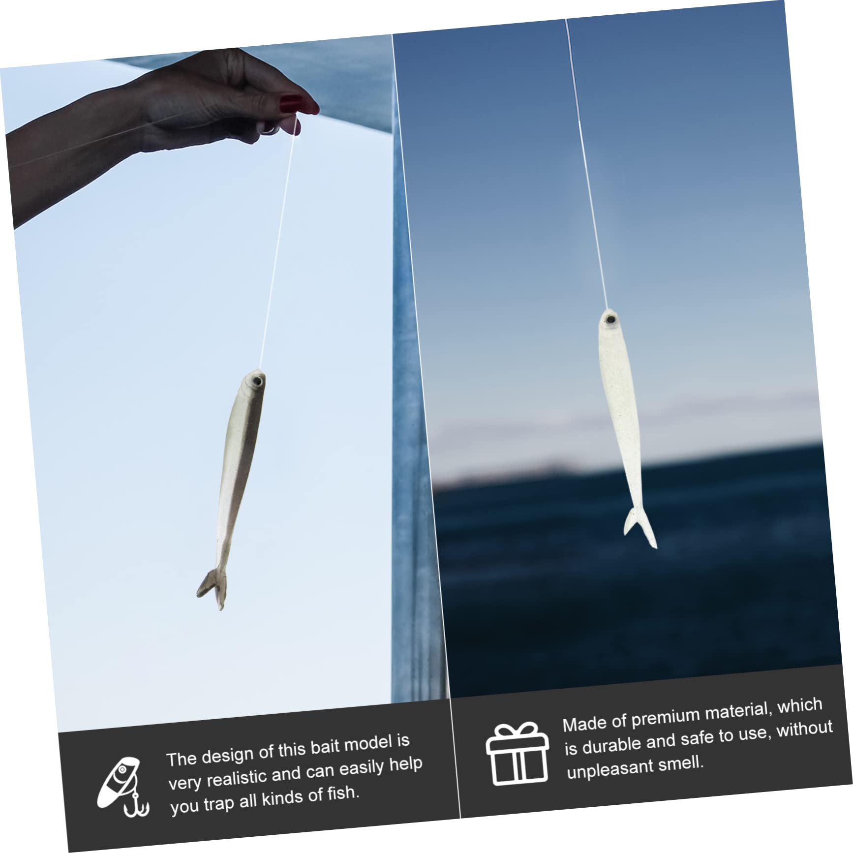 UPKOCH Cebo Blando Giratorio De Pesca Señuelo De Pesca Pesca con Señuelos Blandos Pesca De Señora Señuelo De Pesca Portátil Aparejo De Pesca Plastico Blando