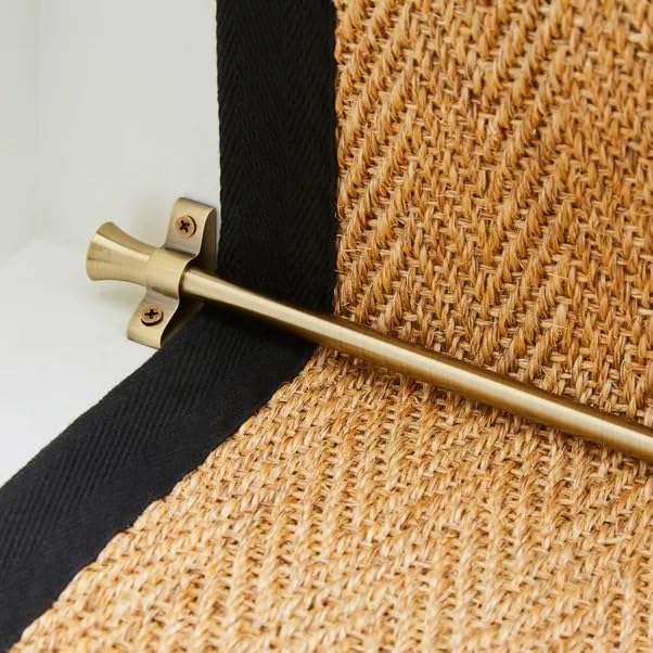 13 x Bulldog Stair Rods - Antique Brass Decorative Stair Rod with Trumpet Finials 725mm x 10mm for Stair Runners up to 700mm