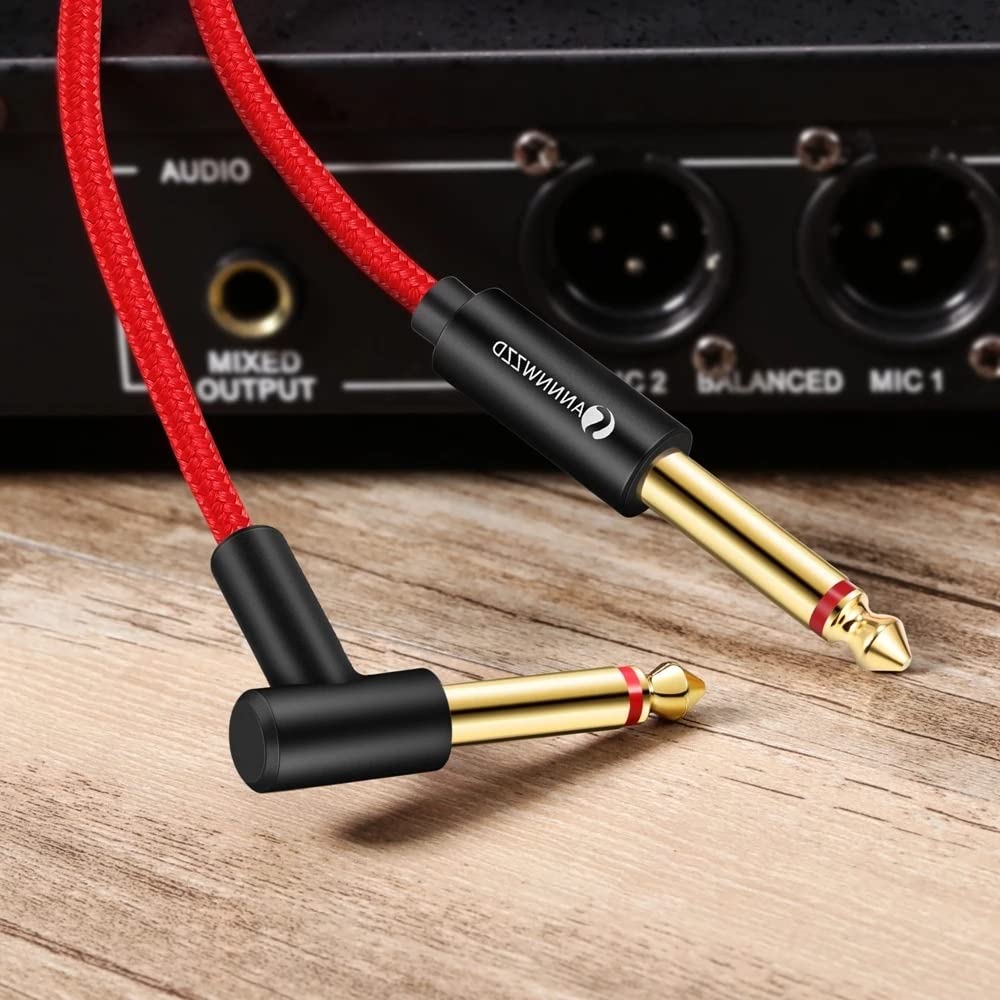 Cavo audio jack Cavo di piombo della chitarra 6.35mm (1/4 ") Cavo for chitarra for chitarra for chitarra elettrica Tastiera for bassi Dritto a L Tappi a forma di L Cavo optical digital audio jack(15M)