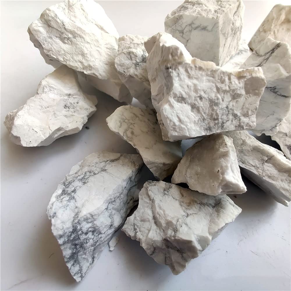 Piedras de cristal howlite blanco turquesa decorativa para jarrones 1000g