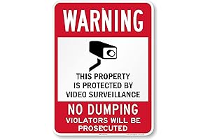 SmartSign - K-7484-EG-18x24 No Dumping Video Surveillance Sign