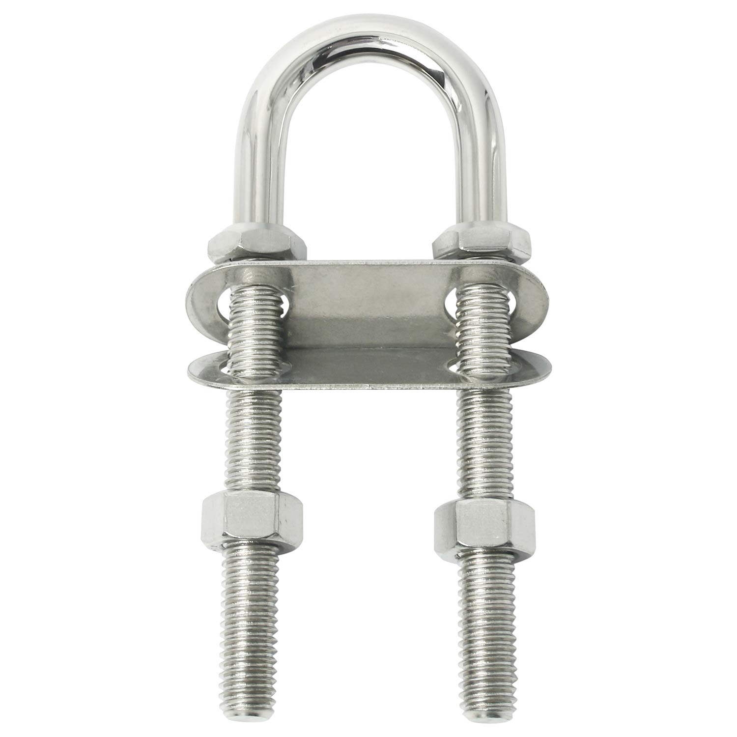 HYDDNice3/8" Dia 3" Thread Length Marine Boat Stern Bow Eye Tie Down U Bolt 316 Stainless Steel