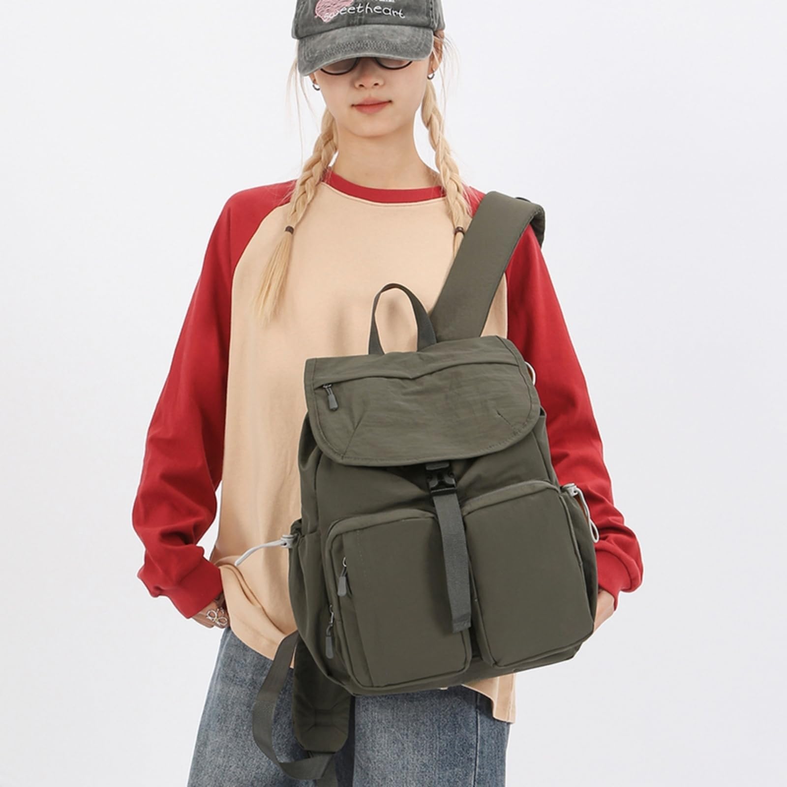 Zaino Leggero Casual Semplice Unisex per Le Donne All'aperto Escursionismo Scuola Viaggio Uso