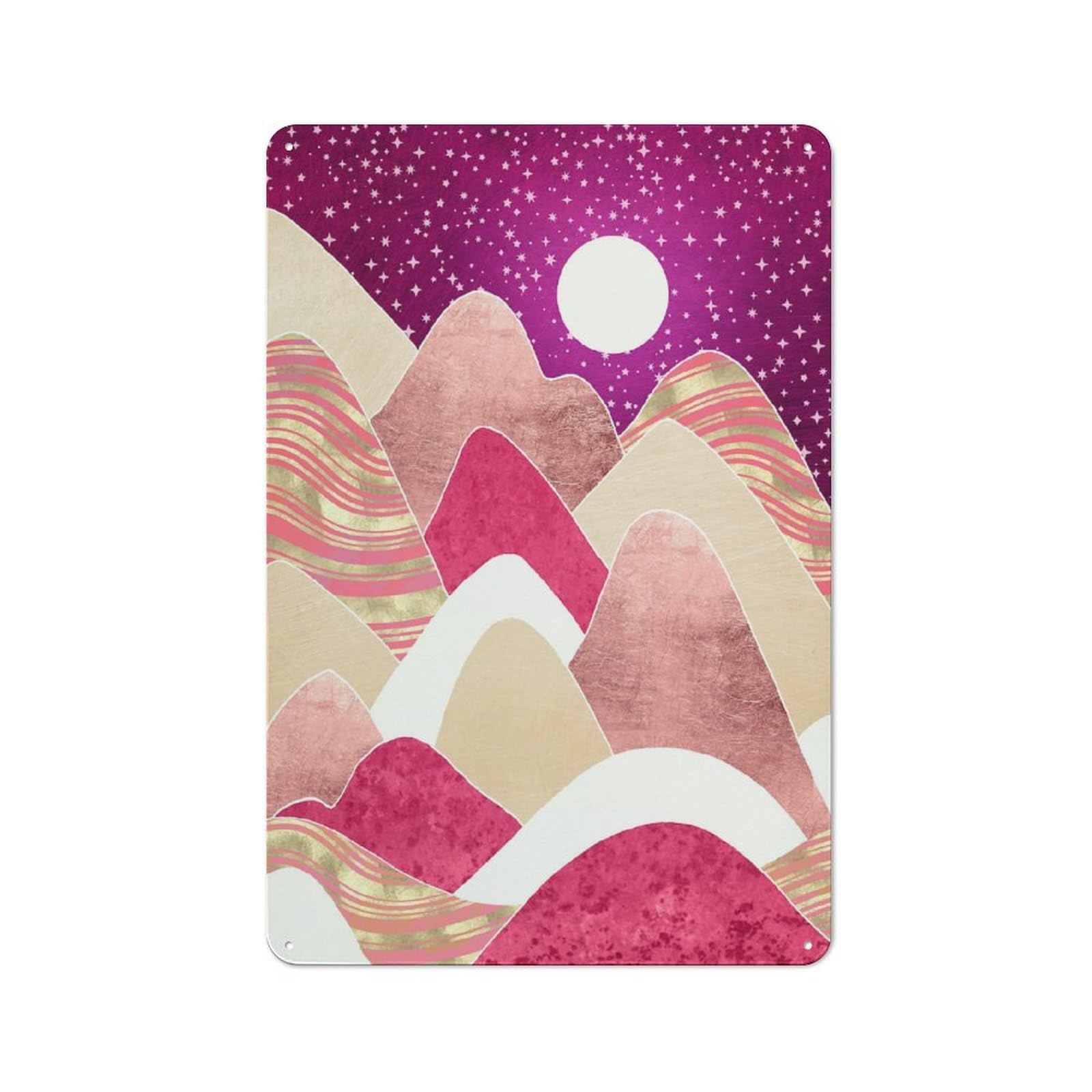 Junmoney Style-13 Vintage Metal Plaque 30X20cm Featuring Candyland Vista For Hallway Wall, For Wall Display Collectors