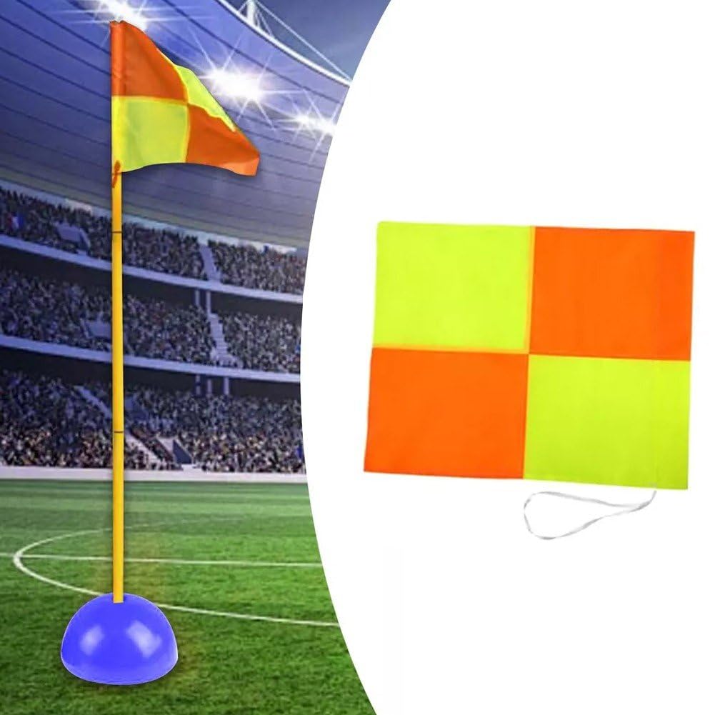 4 Pièces Drapeaux De Coin De Terrain De Football Drapeau De Juge De Touche Drapeaux De Coin De Football Drapeaux D'arbitre Drapeaux De Coin D'entraînement pour Match De Football