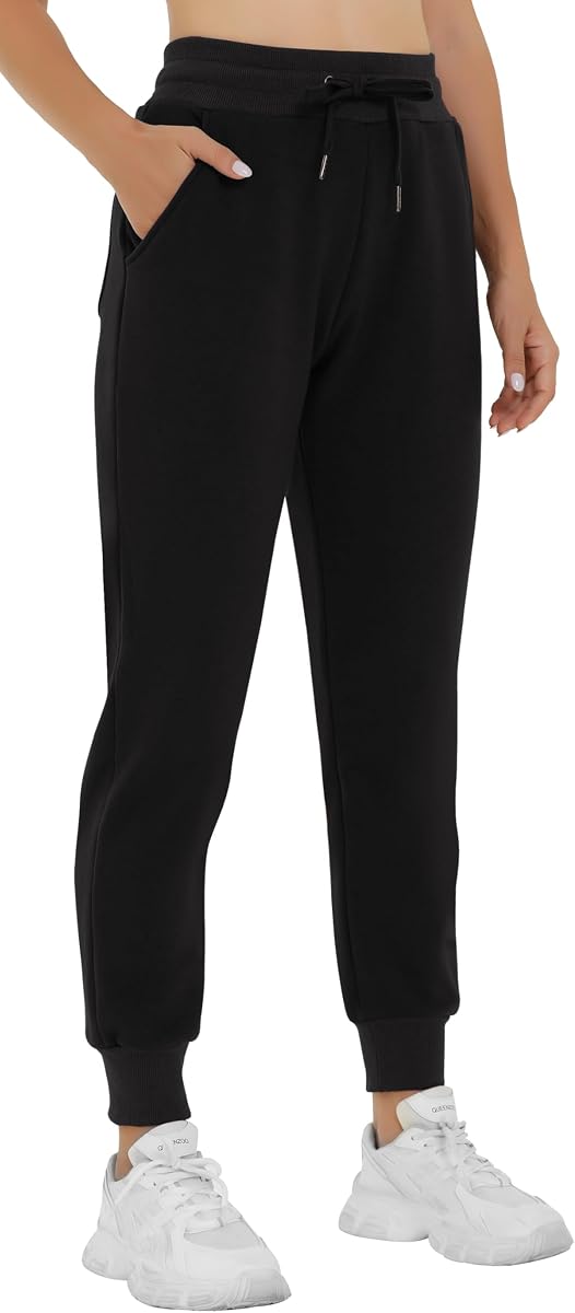 Pantalón de chándal Heathyoga Fleece Lined para mujer Pantalón de chándal térmico para mujer Pantalón de chándal con bolsillos Pantalón de entrenamiento Pantalón de running