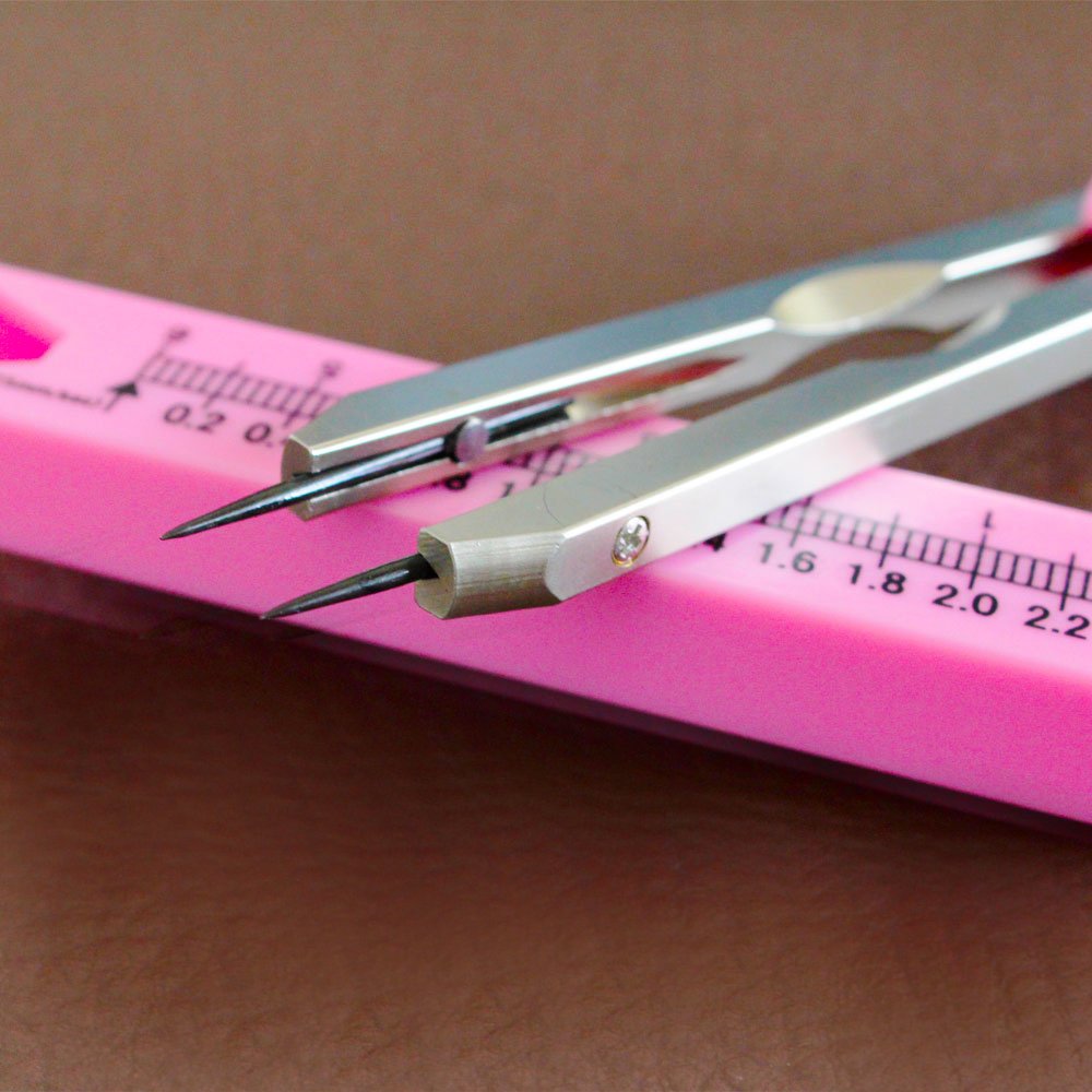 Airgoesin EKG ECG Calipers Nursing or Doctor Caliper Divider for Measuring Drafting Electrocardiographs with Ruler (Pink) - Image 2