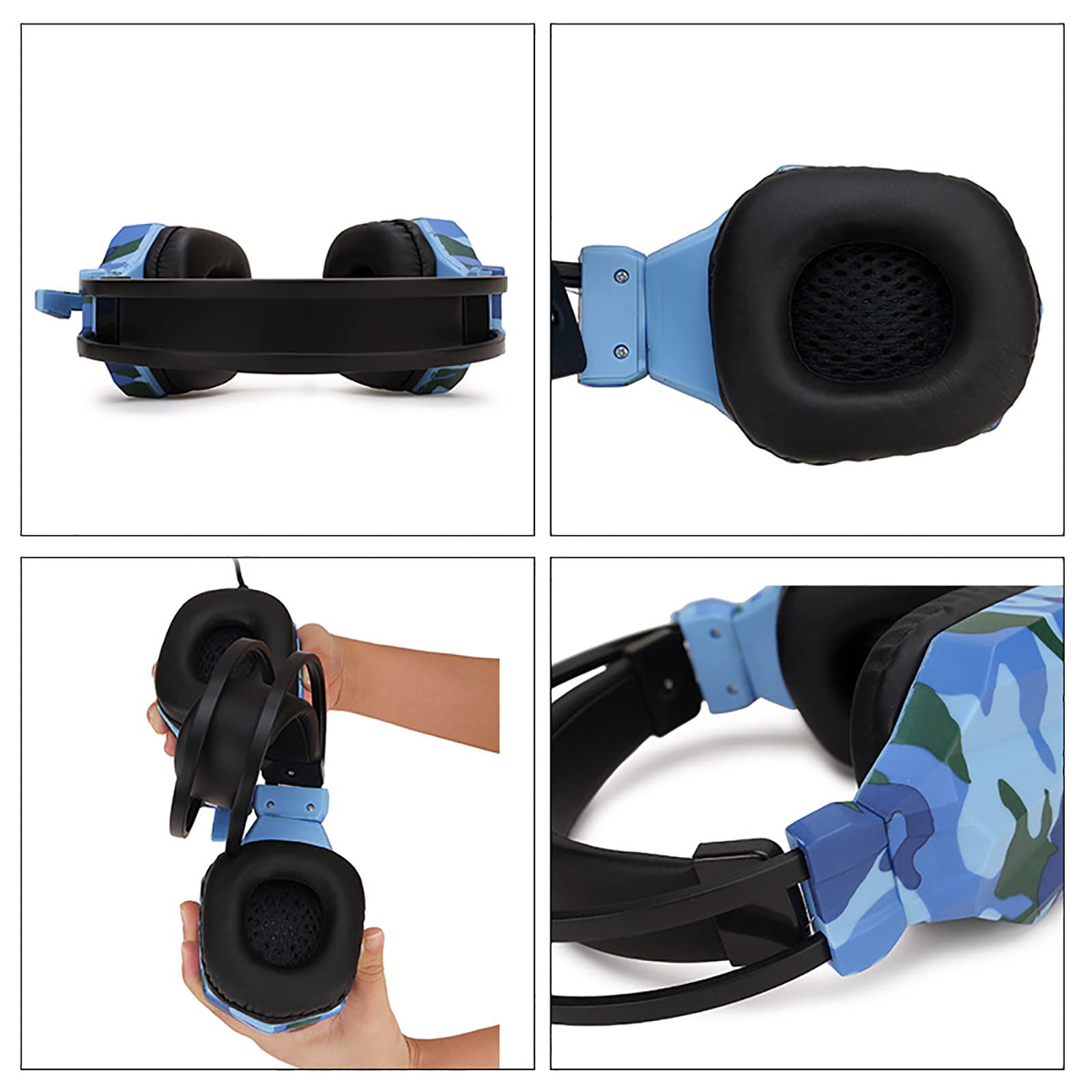 Amazon.co.jp: ゲーミングヘッドセット 迷彩柄 ゲーミングヘッドホン