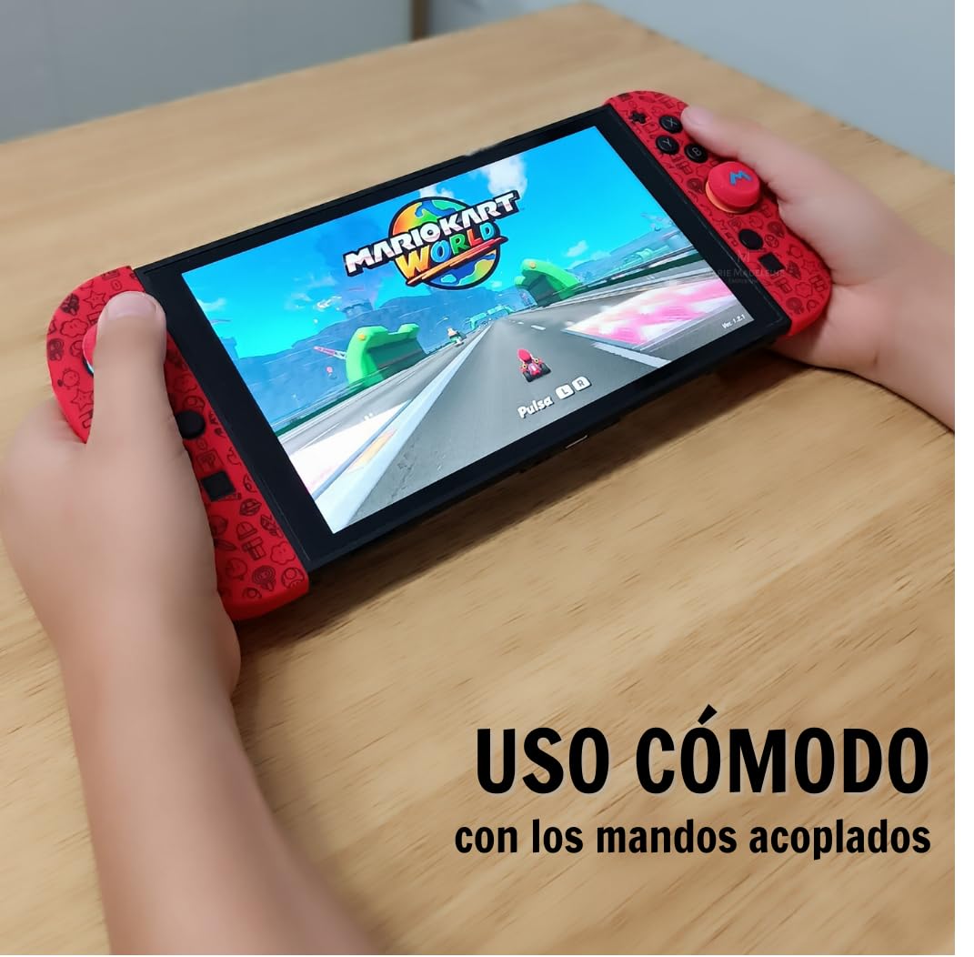 MME Funda de Silicona para Joy-con Switch 2, Antideslizante y Suave al Tacto, Protección para Mandos contra Desgaste y arañazos, Accesorios Switch 2 (Mario Rojo) — view 6