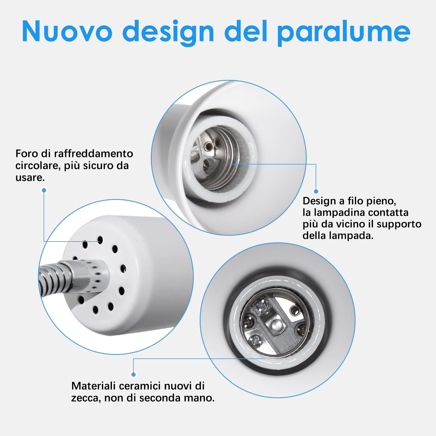 2 Lampade Riscaldanti Per Tartarughe Con Morsetto - Supporto E27 Girevole 360&deg; Per Rettili E Anfibi