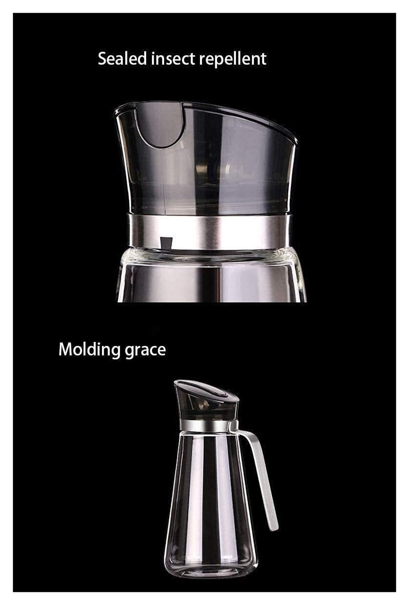 Dosificador de Aceite y Vinagre Dispensador de aceite y vinagre, aceite Bot, botella de vidrio con tapa automática, contenedor de condimentos a prueba de fugas con tapa y tapón automáticos cocinando