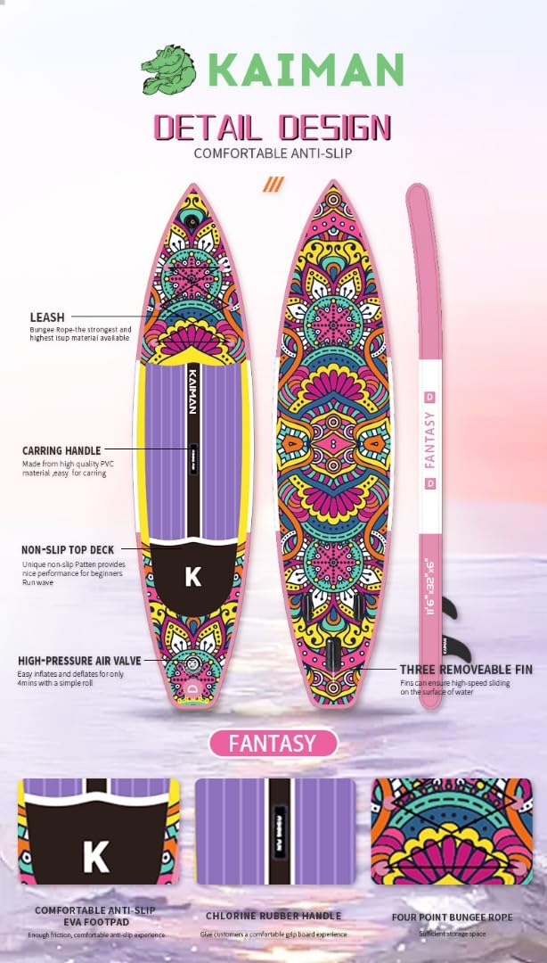 KAIMAN STAND UP PADDLE BOARD TOURING MODELLO FANTASY 11'6'' ARANCIO