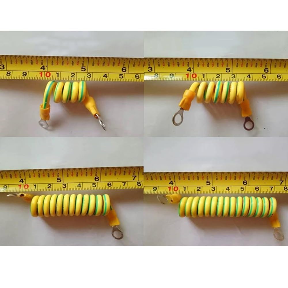 Przedłużacze sprężynowe， 6mm kwadratowy kołnierz z czystej miedzi, zworka, szafka elektryczna, przewodzący pasek, chowana cewka(Straight line 100cm)