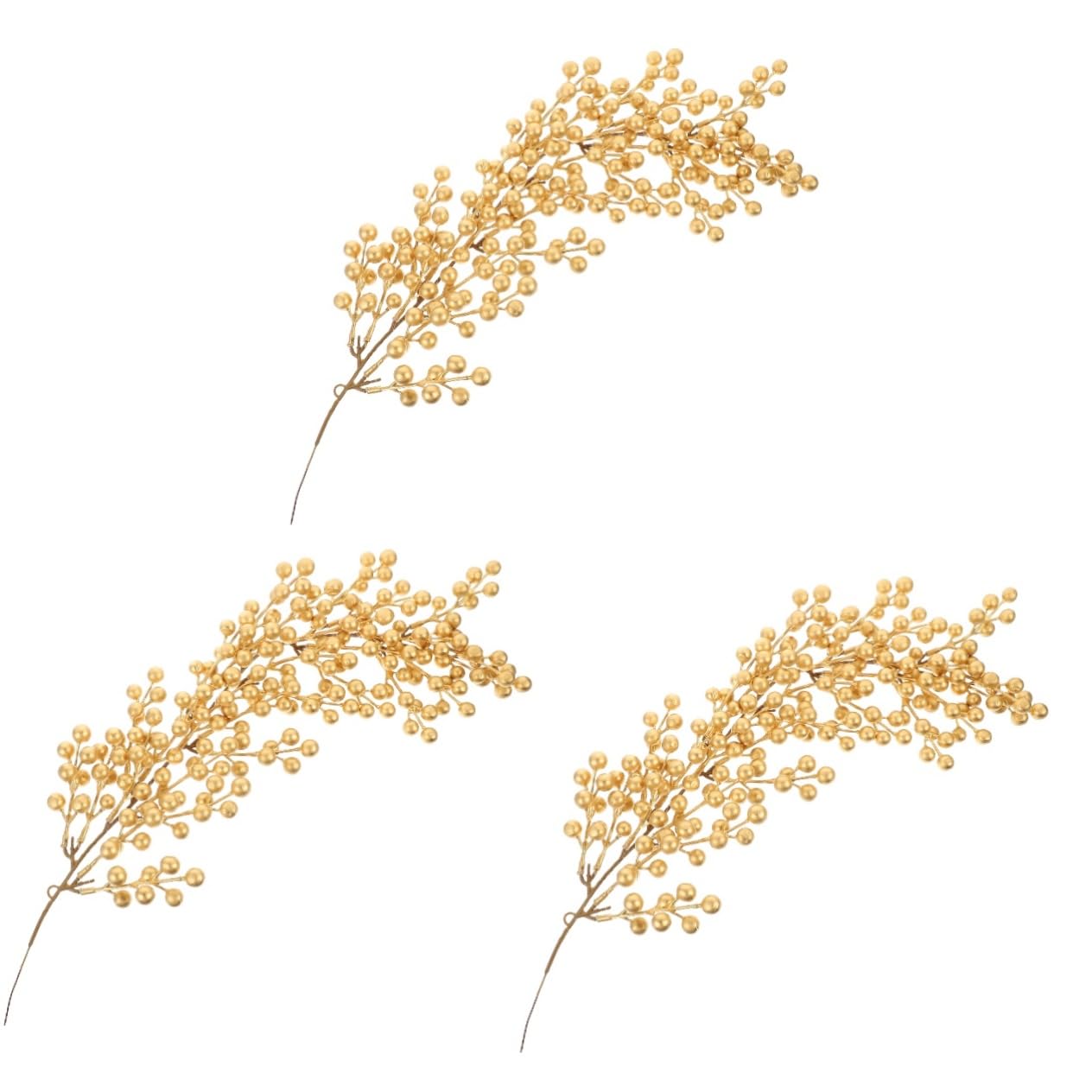PRETYZOOM Set Di 3 Bacche Artificiali Con Glitter Per Lalbero Di Natale Bacche Finte Decorazioni Con Bacche Decorazioni Per La Casa E Il Giardino Natale Festivo