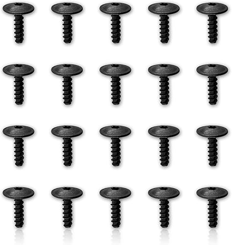 Jawmoy 20 tornillos para guardabarros de automóvil, forro de arco de rueda de capó, cabeza hexagonal empotrada, hebilla de giro Torx, perno de