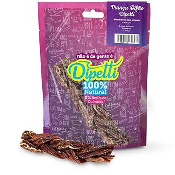 DIPETTI Mordedor Natural Para Cães Trança Bifão - Esôfago Bovino Dipetti