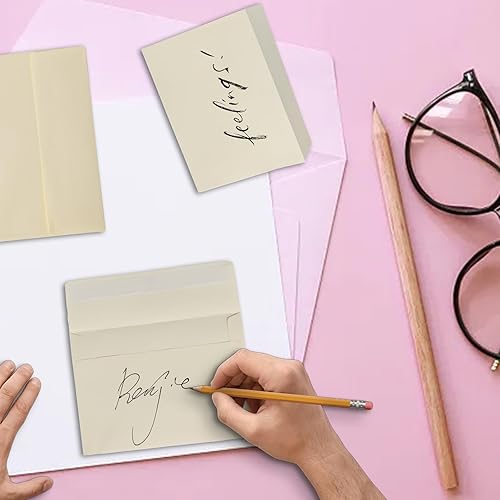 Miniatura 8 de Sobres de invitación A7, 30 paquetes, sobres de 5 x 7 pulgadas para invitaciones, sobres autosellables para bodas, tarjetas de felicitación, correo,