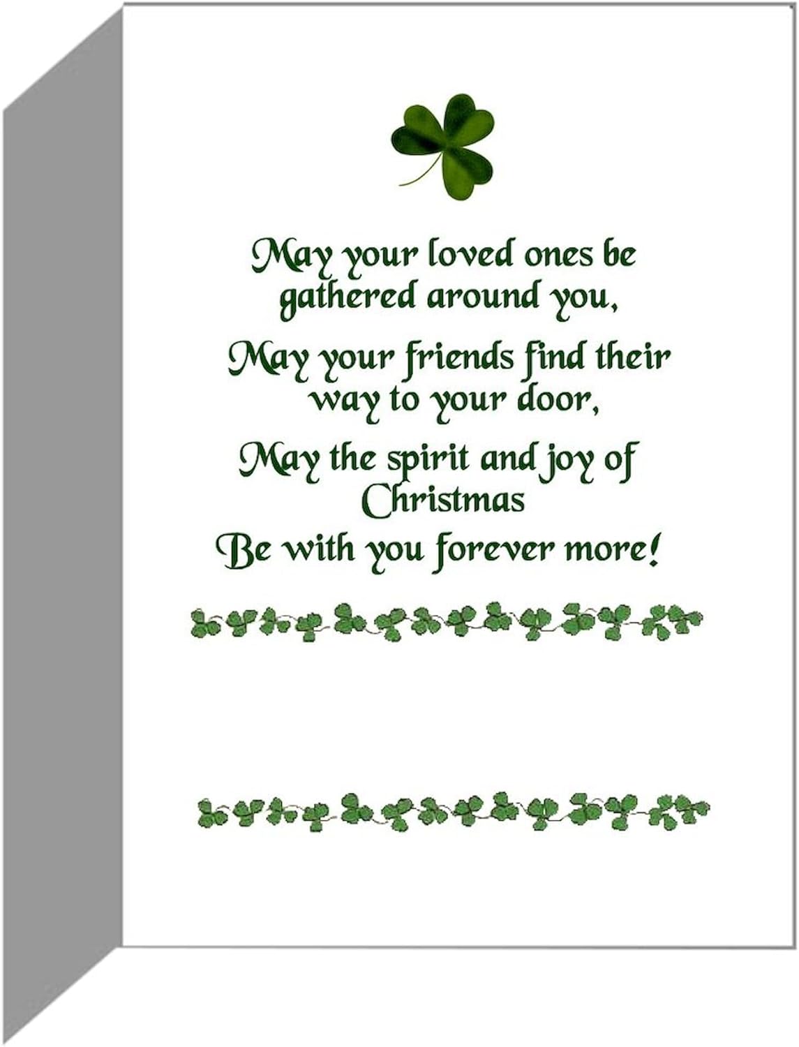 CafePress Santa (Irish & English) Christmas Cards (Pk Of 20) Greeting Card (20-pack), Note Card with Blank Inside, Birthday Card Glossy
