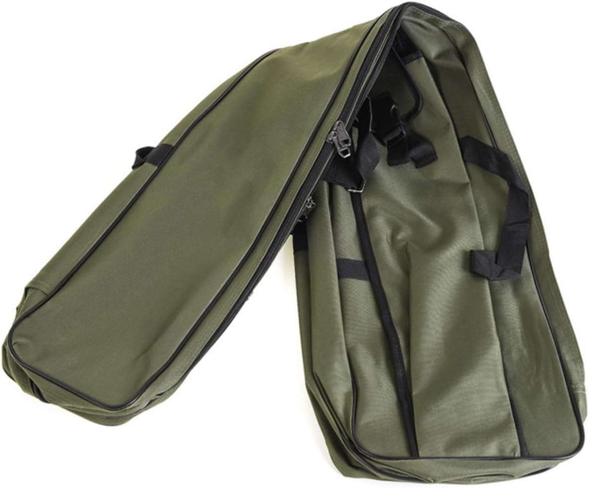 Fishing Rod Bag and Carrying Case 1.3 Meter Waterproof Canvas Fishing Pole Pouch Portable Storage for Travel and Outdoor
