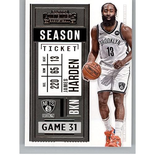 2020-21 Panini Contenders Season Ticket #94 James Harden Brooklyn Nets NBA Basketball Trading Card