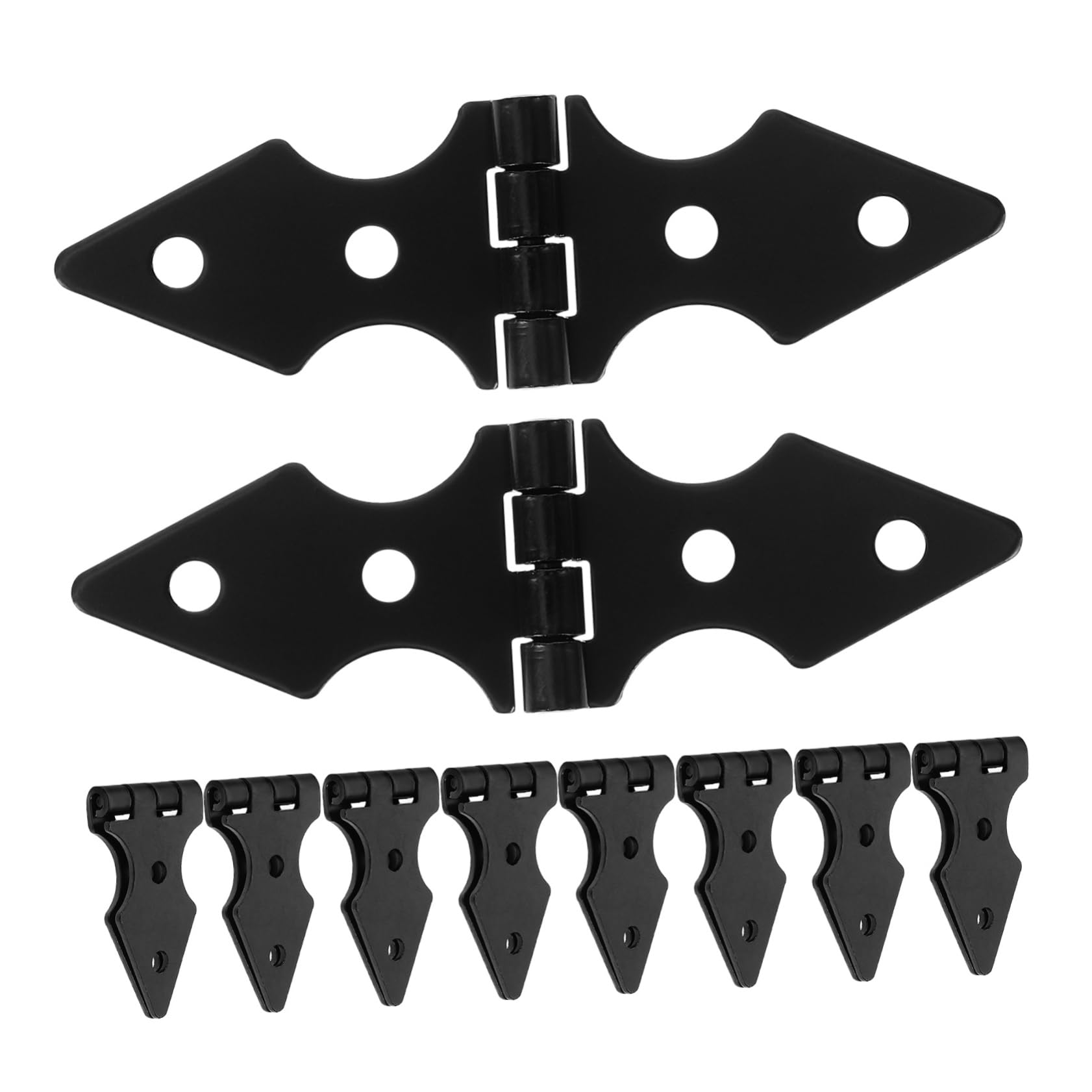 10-Pack Heavy Duty Iron Gate Hinges With Arrowhead Design - Rust Resistant For Outdoor Garden Gates & Fences
