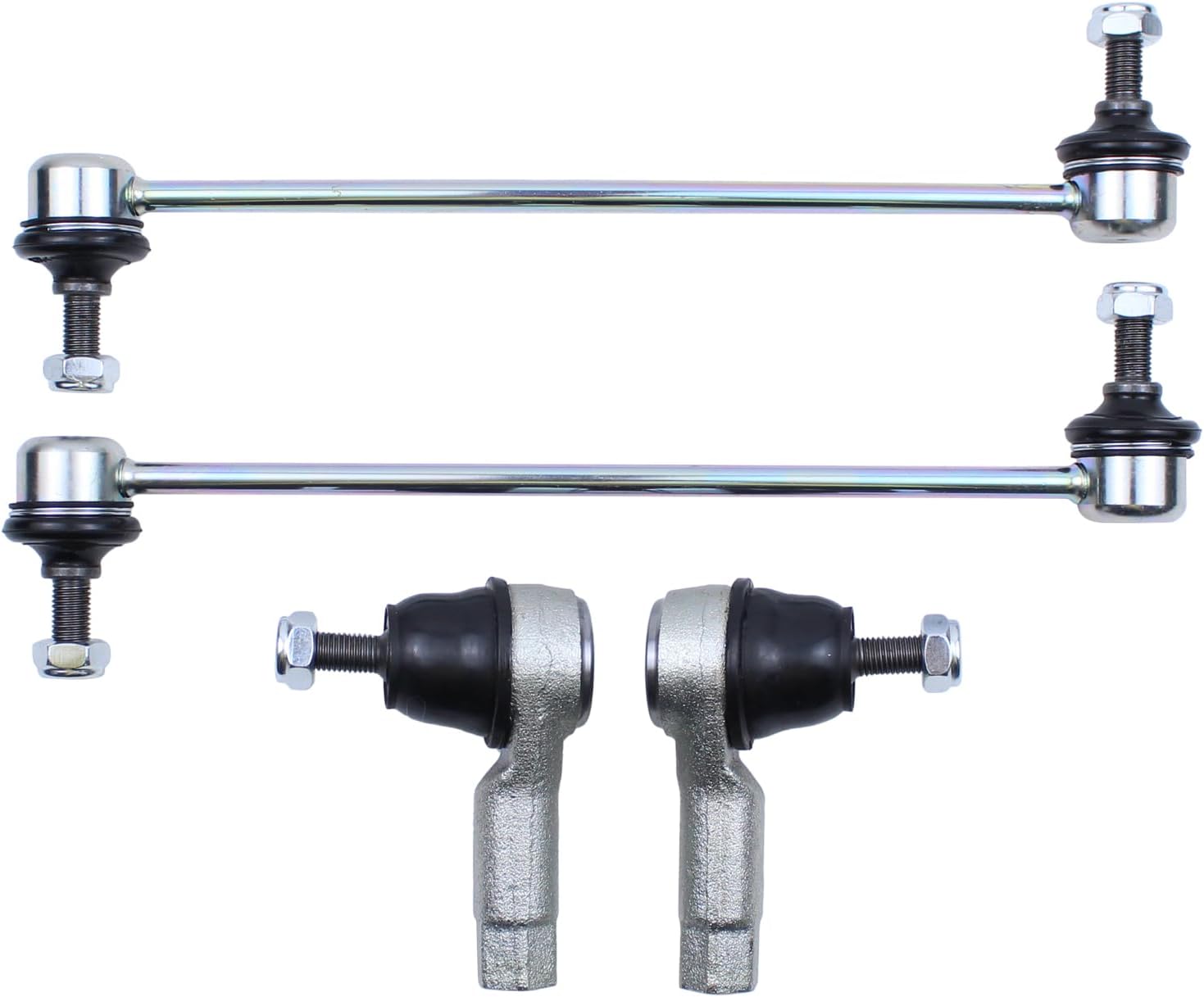 NewYall Front Outer Tie Rod End and Sway Bar Link for Mitsubishi Lancer 2008-2017, Outlander PHEV Sport 2007-2024