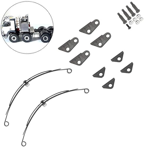 Miniatura 7 de Suspensión de hoja trasera, kit de resorte de hoja de coche RC de alta simulación, para 114 RC Truck RC Car RC Model DIY RC Vehicle
