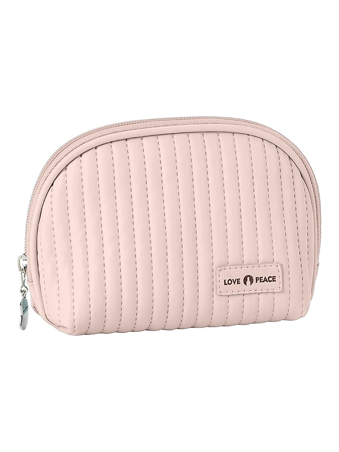 Toiletry Bag | Luxury Cute Travel Make Up Hanging Wash Bag | Cosmetic Waterproof Hanging Toiletry Bag | Personalised with Pearl Zipper - Pink-image-16