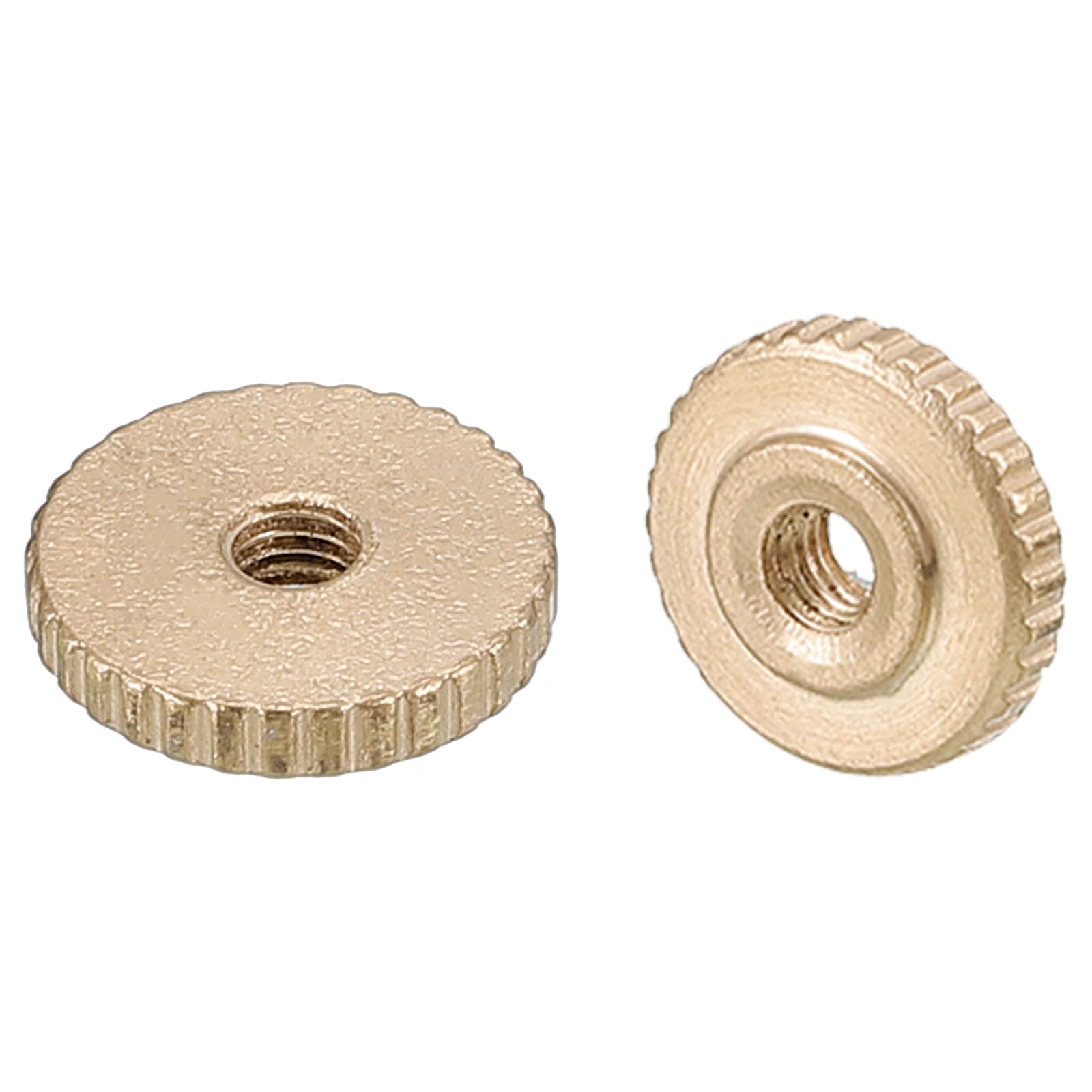 QUARKZMAN Zigrinato Pollice Dadi, 5pz M3 x D11mm x H2.5mm Ottone Zigrinato Dado Piatto Testa Attraverso Foro Blocco Regolazione Dadi per Stampante 3D Parti