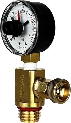 RV40600 (98209800) Válvula de alivio de aire de latón  Compatible con sistemas de filtro de piscina - FNS, limpio y transparente, Quad DE, filtros