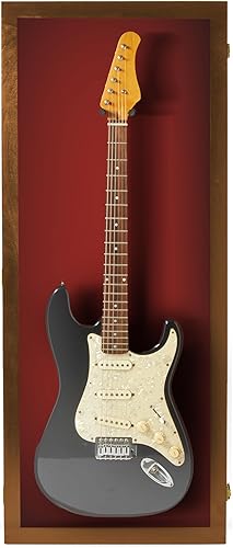 Miniatura 10 de PENNZONI Vitrina para guitarra eléctrica, estuche acrílico para guitarra eléctrica, soporte de pared, estuche de pared para guitarra hecha de marco