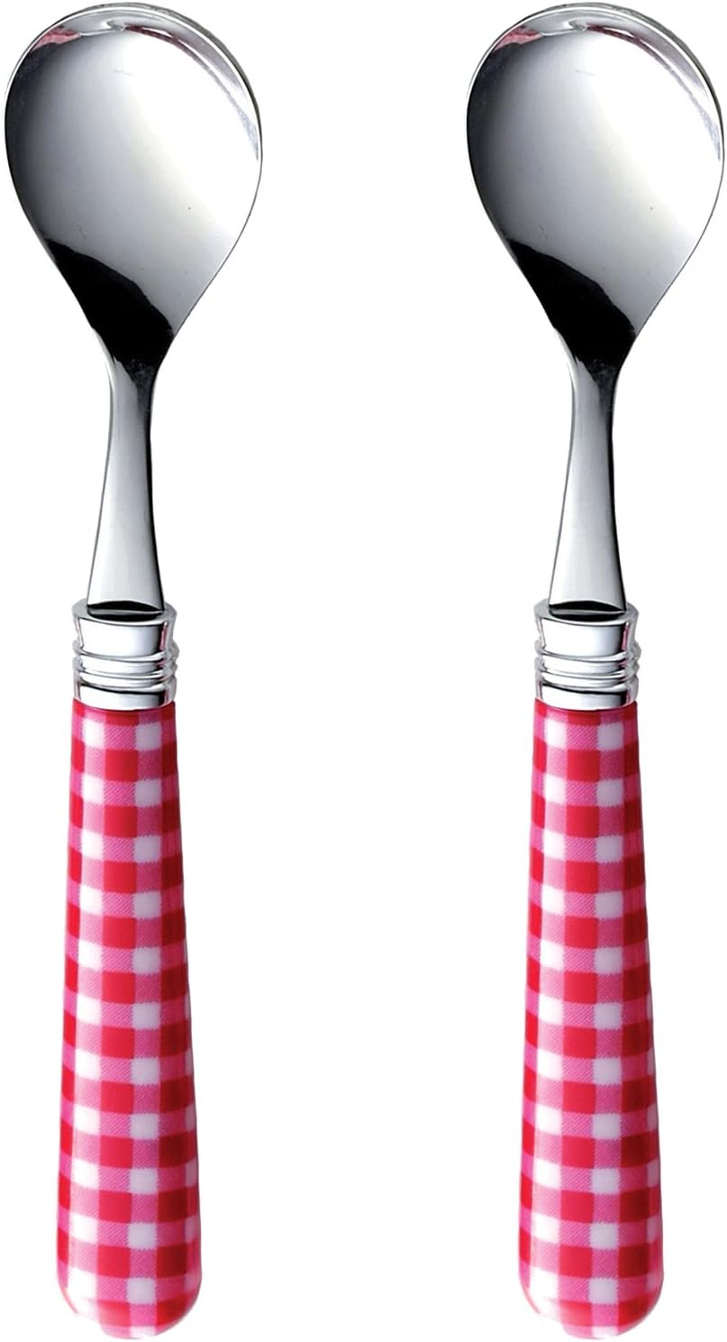 Nagao Epichek Teaspoon, Red, Set of 2, Made in Japan